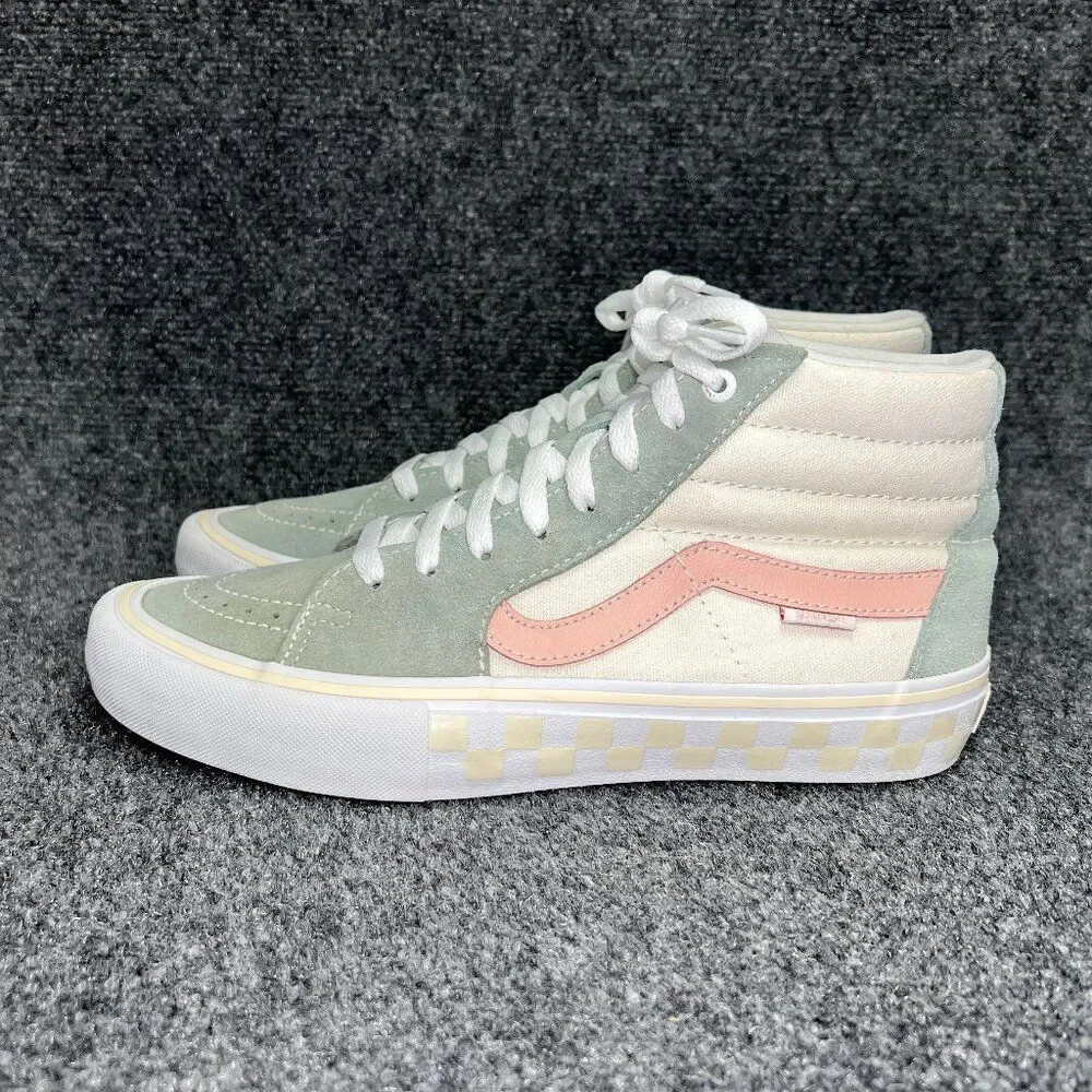 Vans Sk8-Hi Pro Washout Sneakers Men's 8.5 Green Pink Athletic Retro Skate Shoes - Picture 5 of 13